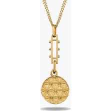 Goldium Jewellery Tasarım Yaşam Çiçeği Damga Kolye