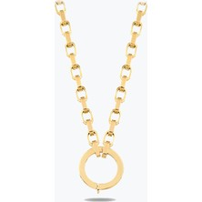 Goldium Jewellery Kalın Bakla Kolye