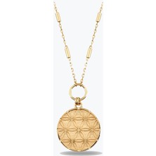 Goldium Jewellery Minimal Zincir Yaşam Çiçeği Uç Kolye