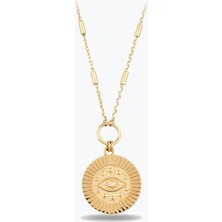 Goldium Jewellery Taş Detay Göz Uç Kolye