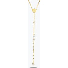 Goldium Jewellery Tasarım Plaka Detay Dorikalı Dekolte Kolye