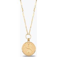 Goldium Jewellery Işıltı Zincir Kalpler Uç Kolye