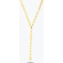 Goldium Jewellery Altın Tasarım Pullu Dekolte Kolye