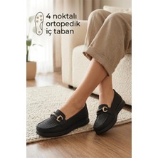 Oksit Wnt 201 Kadın Lazer Kesim 4 Noktalı Ortopedik  Günlük Loafer Anne Ayakkabı
