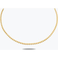 Goldium Jewellery Yuvarlak Ezme Zincir Choker