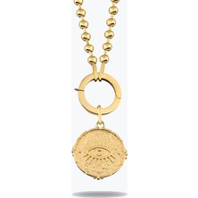 Goldium Jewellery Göz Damga Charm Kolye