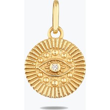 Goldium Jewellery Taşlı Göz Kolye Charm