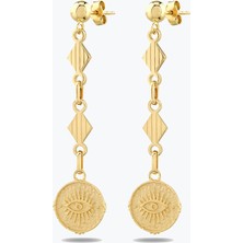Goldium Jewellery Altın Göz Damga Küpe