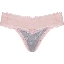 Pink Wink Dantel Detaylı Tanga - Kırçıllı Gri Pembe