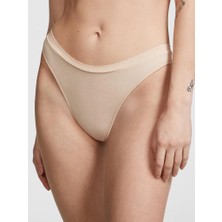 Pink Seamless Yüksek Bel Tanga Külot - Marzipan