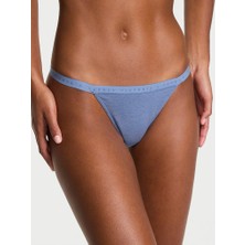 Victoria's Secret Esnek Pamuklu V-String Külot - Ay Işığı Mavisi