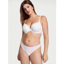 Victoria's Secret Fitilli Derin Bacak Kesimli Tanga Külot - Pembe Şerit