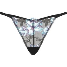 Very Sexy Orkide Işlemeli Işlemeli V-String Külot - (Tek Renk)