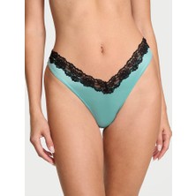 Very Sexy Dantelli Derin Bacak Kesim Tanga - (Tek Renk)