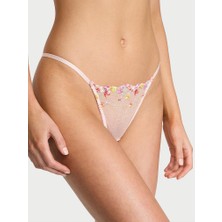 Dream Angels Bloom Işlemeli V-String Külot - Gökkuşağı Çiçeği