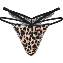 Very Sexy Dantelli Askılı V-String Külot - (Tek Renk)