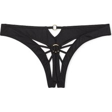 Very Sexy Askılı Crotchless Tanga - (Tek Renk)