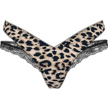 Very Sexy Dantelli Dekolteli Tanga - (Tek Renk)