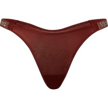 Very Sexy Işıltılı Askılı Tanga - Koyu Kahve
