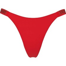 Very Sexy Işıltılı Askılı Tanga - Ruj Kırmızısı
