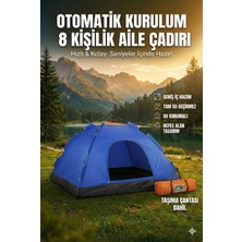Kaia Life Otomatik Kurulumlu Kamp Çadırı 8 Kişilik (250X250X165) cm
