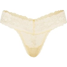 Pink Wink Dantelli Tanga - Uçuk Sarı