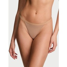 Victoria's Secret Esnek Pamuklu V-String Külot - Praline