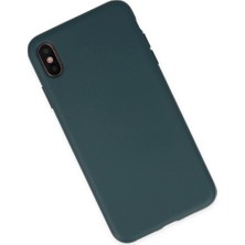 Kaia Life Iphone Xs Max Kılıf Nano Içi Kadife  - Koyu Yeşil