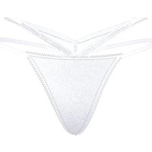 Very Sexy Dantelli Askılı V-String Külot - (Tek Renk)
