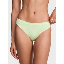 Seamless Seamless Ince Ribanalı Tanga - Fıstık Yeşili