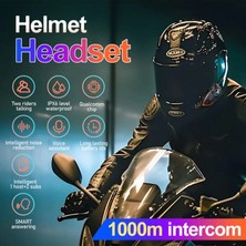 Kaia Life Yeni Model Y80-2X Motosiklet Intercom 2 Kişilik Bağlantı Rgb Işıklı Bluetooth Kulaklık Seti