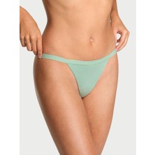 Victoria's Secret Esnek Pamuklu V-String Külot - Buzlu Kahve