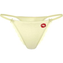 Victoria's Secret Tease Saten Kiss Derin Bacak Kesim Tanga - Limonata Sarısı