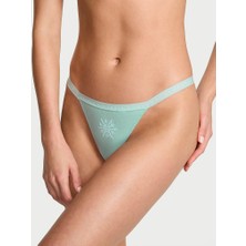 Victoria's Secret Esnek Pamuklu V-String Külot - Kanal Mavisi