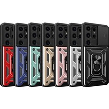 Kaia Life Galaxy S24 Ultra Kılıf Pars Lens Yüzüklü  - Kırmızı