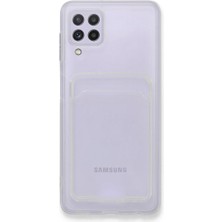 Kaia Life Galaxy A22 Kılıf Kart Şeffaf  - Şeffaf