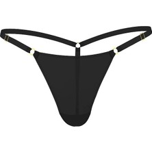 Very Sexy Pürüzsüz Ayarlanabilir V-String Külot - Siyah