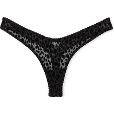 Very Sexy Leopar Desenli Derin Bacak Kesim Tanga - (Tek Renk)