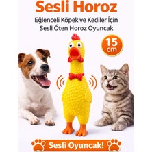 Kaia Life Sesli Horoz Eğlenceli Köpek ve Kediler Için Sesli Öten Horoz Oyuncak 15 cm