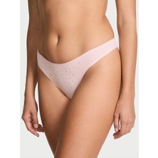 Victoria's Secret Esnek Pamuklu Işıltılı Tanga - Melek Pembesi