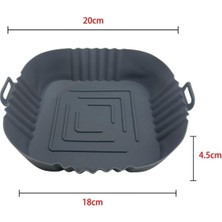 Kaia Life Fritöz Afryer ve Fırın  Pişirme Matı 20 cm Kare