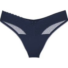 Victoria's Secret Dantelli Pointelle Derin Bacak Kesim Scoop Tanga - Antrasit