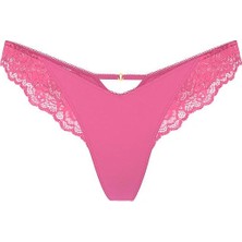 Very Sexy Gül Dantelli Derin Bacak Kesim Tanga - (Tek Renk)