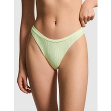 Pink Seamless Derin Bacak Kesim Tanga - Limon Kreması
