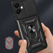 Kaia Life Galaxy A06 Kılıf Pars Lens Yüzüklü  - Kırmızı