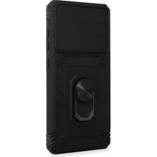 Kaia Life Galaxy A73 5g Kılıf Pars Lens Yüzüklü  - Siyah