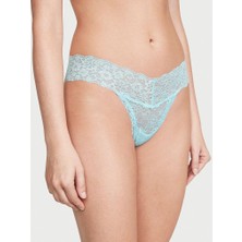 The Lacie Işıltılı Dantelli Bağcıklı Tanga - (Tek Renk)