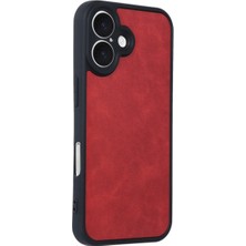 Kaia Life Iphone 16 Kılıf Aras Deri Kapak - Kırmızı