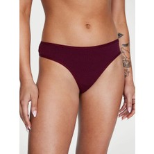 Victoria's Secret Logolu Pamuklu Tanga - Bordo