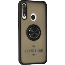Kaia Life Huawei Y6P Kılıf Montreal Yüzüklü  Kapak - Siyah